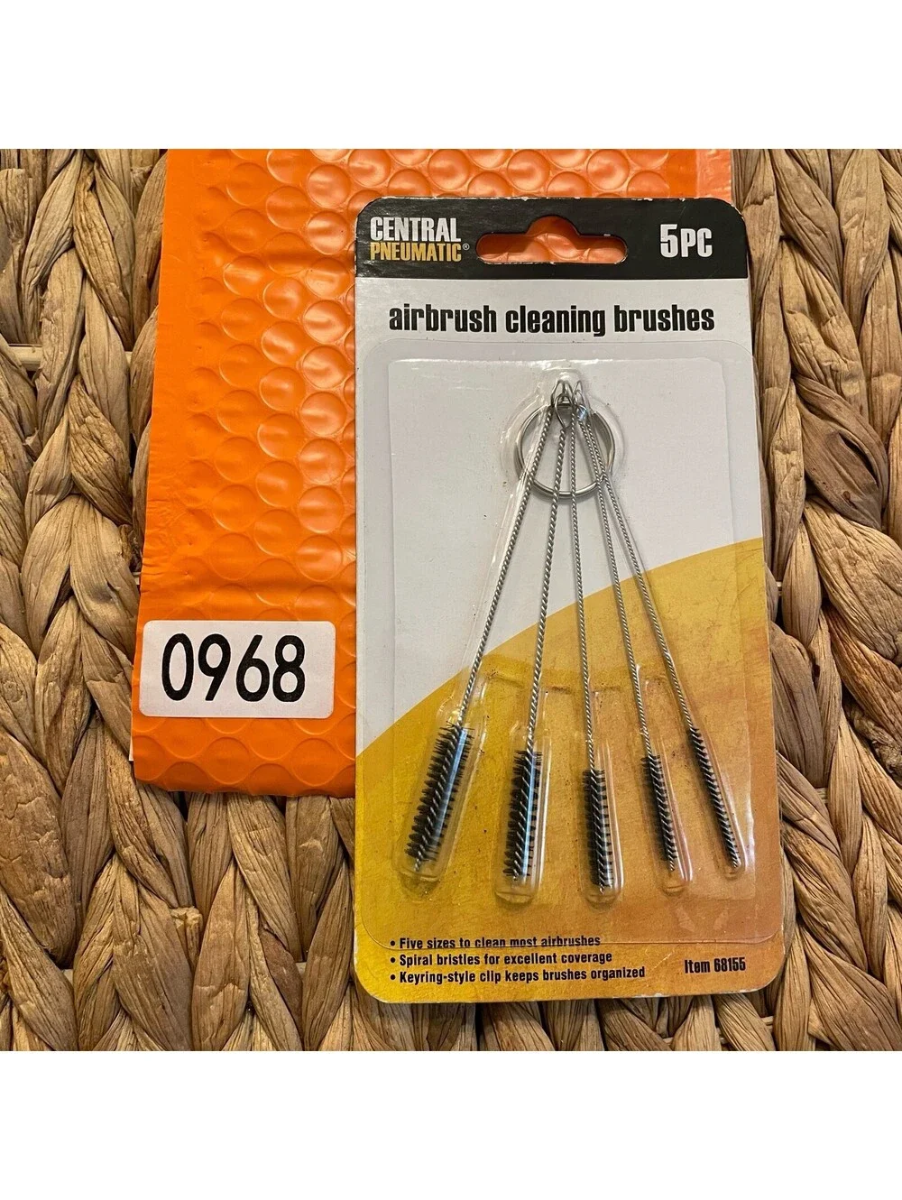 ✅Central Pneumatic Airbrush Kit and 5 Piece Cleaning Brush Set#️⃣0968